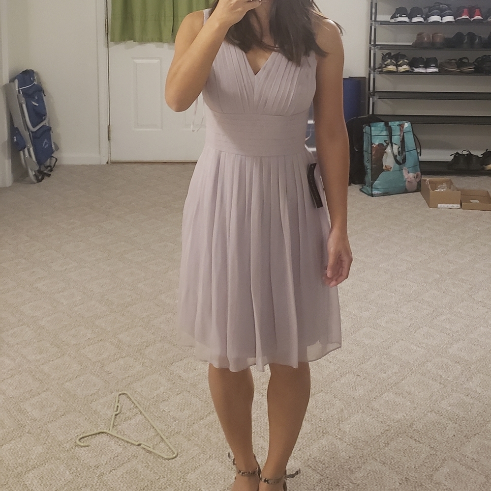 Mid length petite silk dress